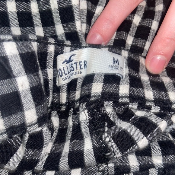 Tapered cropped Hollister pants gingham plaid size med - Picture 2 of 3